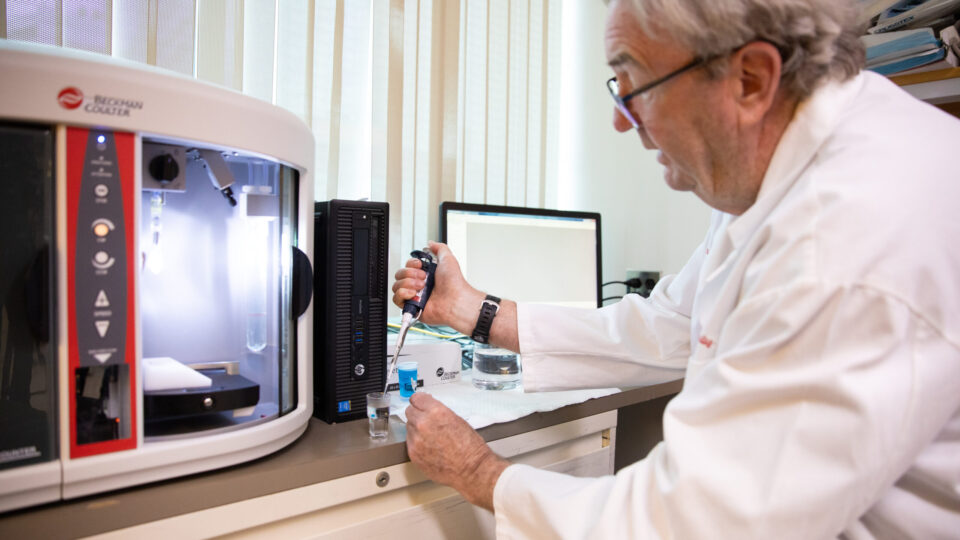 Dr. Jim McCully of Boston Children's Hospital prepares Mitochondria for use