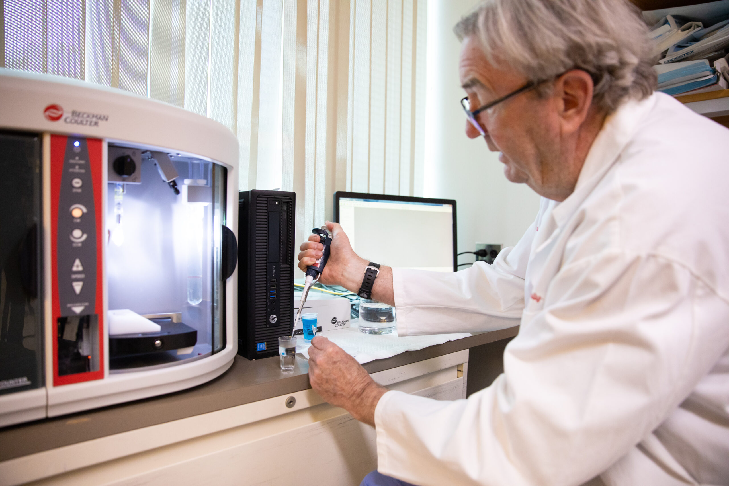 Dr. Jim McCully of Boston Children's Hospital prepares Mitochondria for use