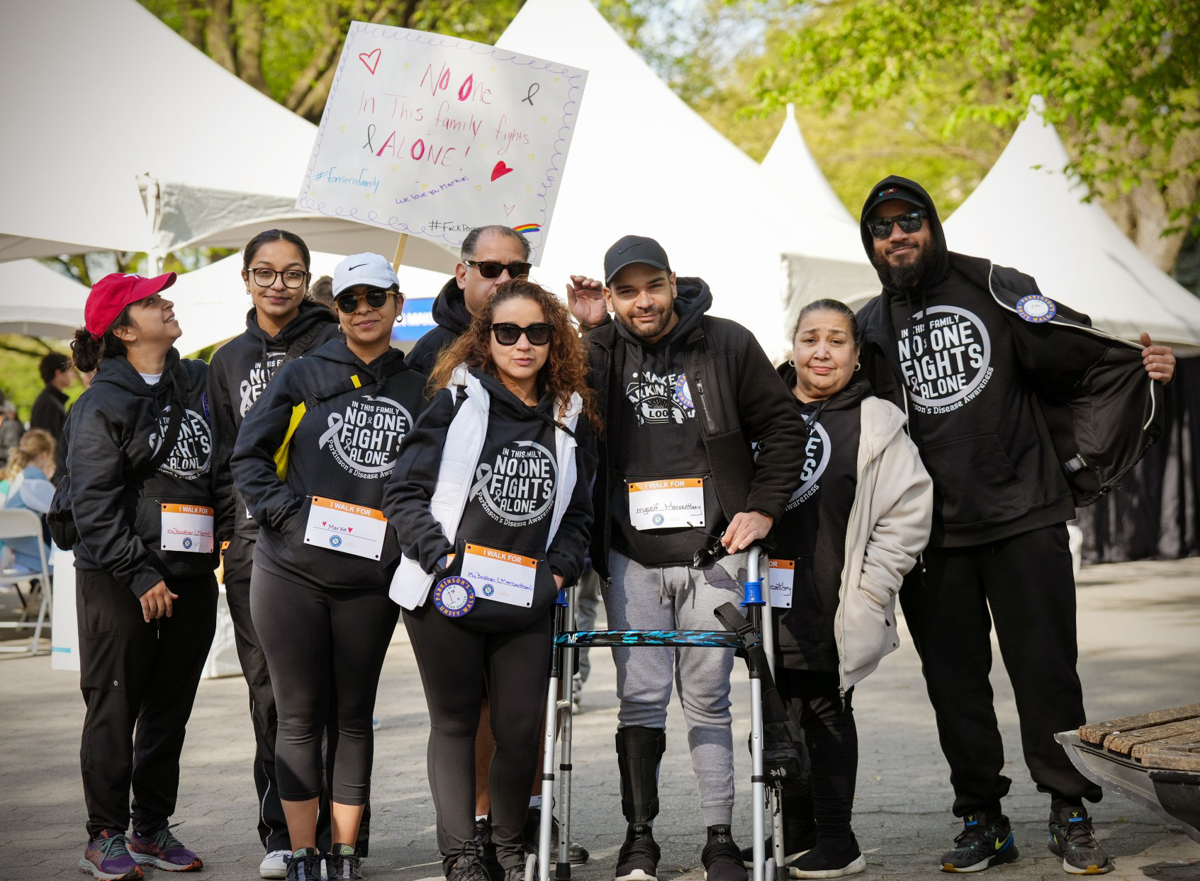 Participants in the Parkinson's Unity Walk in New York City’s Central Park in April